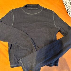 American Eagle Outfitters Charcoal Knit Top